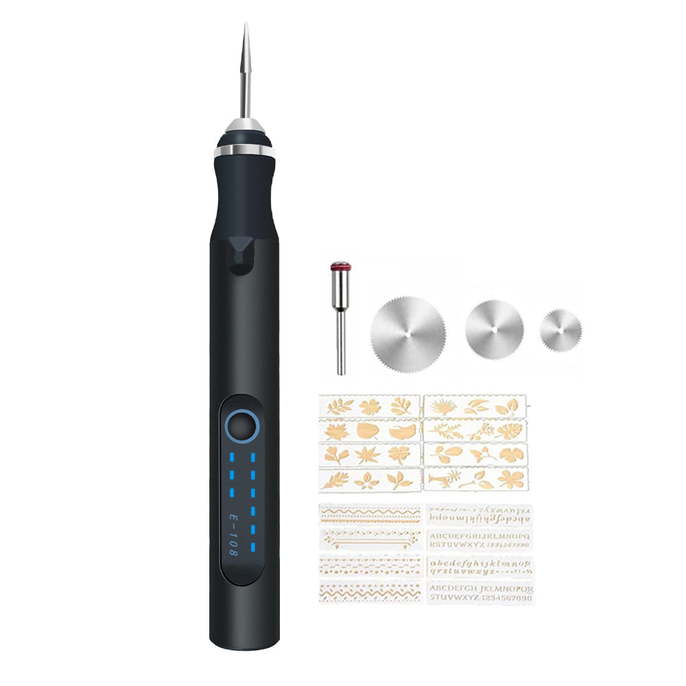 Electric Micro Engraving Pen Kit - Black