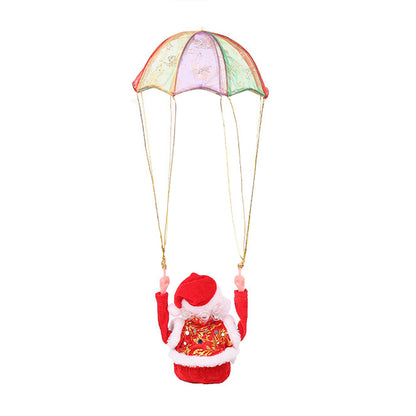 Electric Parachute Swing Santa Tumbling Santa with Music Christmas Hanging Ornaments Xmas Gift