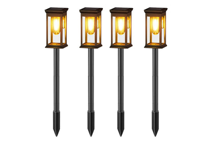 Solar Pathway Lights Waterproof 4 Pack Landscape Lights for Walkway Lawn Decor