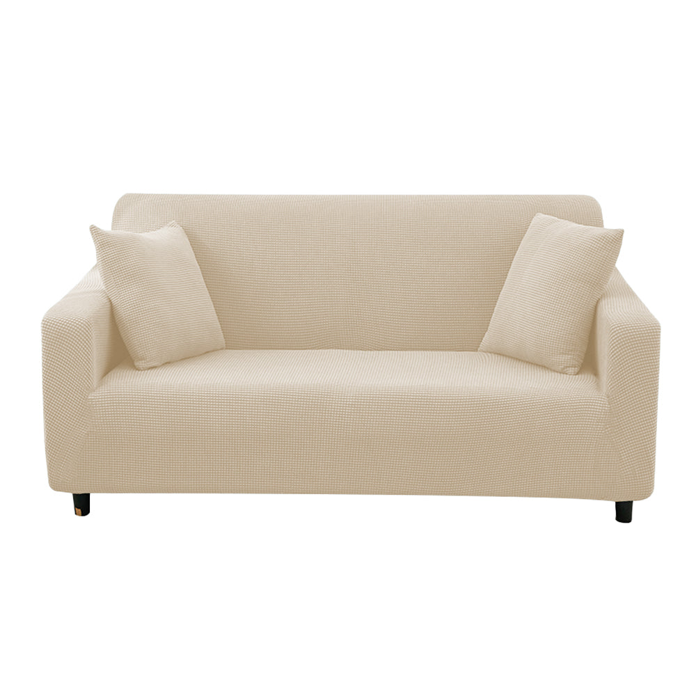 Cloud Yarn Elastic Sofa Cover Full Coverage Couch Furniture Protector -Beige