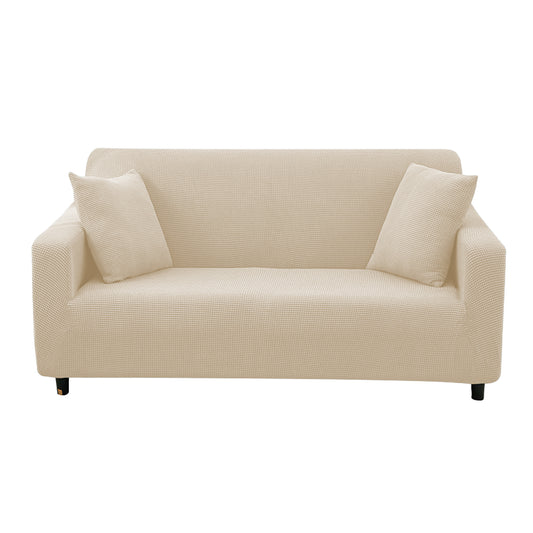 Cloud Yarn Elastic Sofa Cover Full Coverage Couch Furniture Protector -Beige