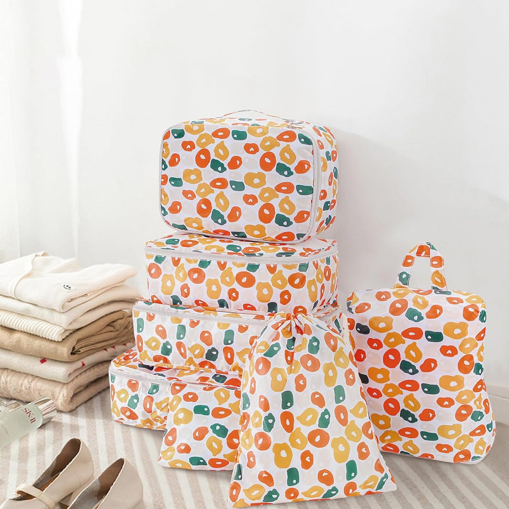 7-Piece Set Travel Packing Bags Luggage Storage Bag Arrangement Pouch Organizer Style 2