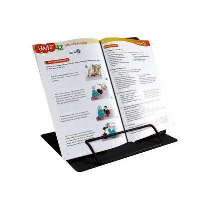 For Reading Book Stand Adjustable Metal Book Holder Black