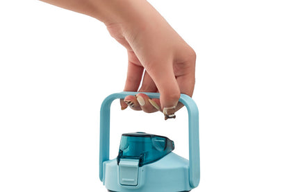 Food Grade Plastic Cup Transparent Drinking Water Bottle 2000ml-Green