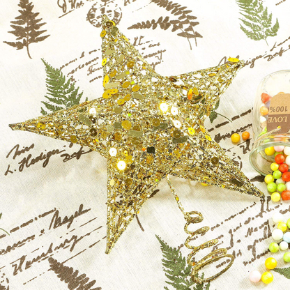 20cm Christmas Tree Top Star Decor Christmas Tree Topper Home Party Decorations