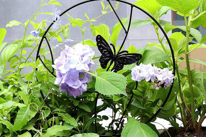 Plant Support Stakes Metal Holder Flower Pot Climbing Trellis-butterfly