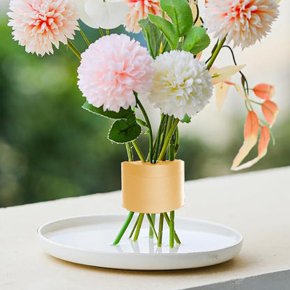 Spiral Flower Stem Holder Spiral Ikebana Stem Holder for Vases DIY Bouquet Twister Flower Arrangement Holder Yellow