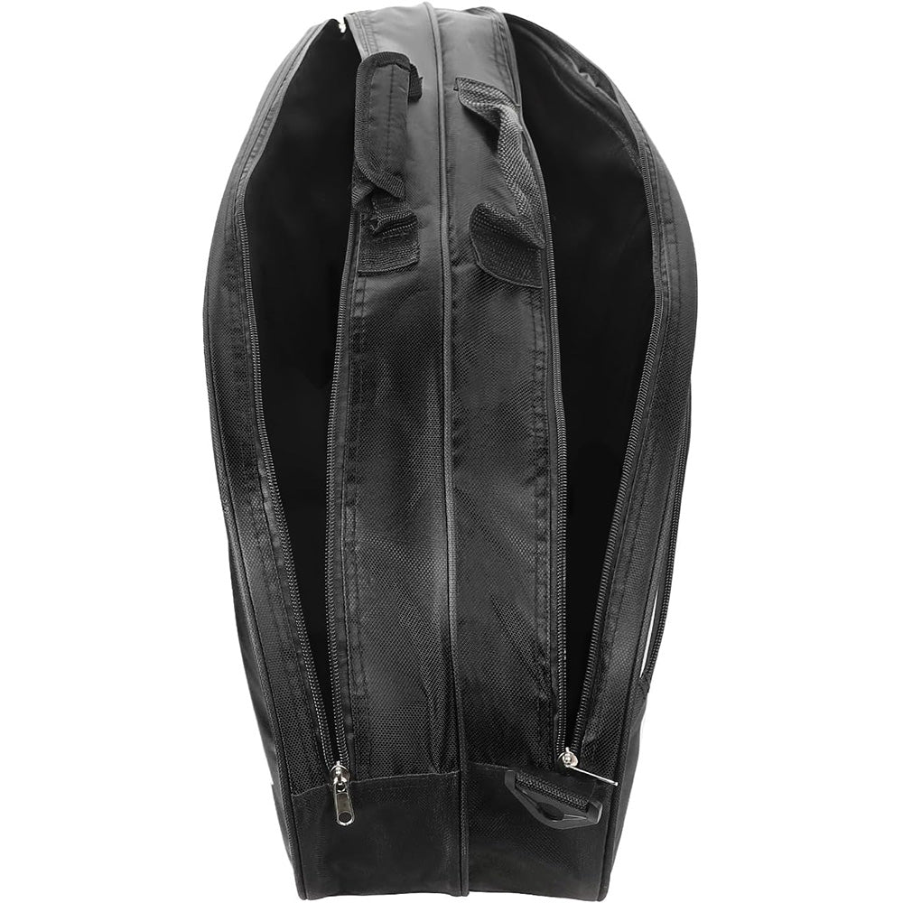 Badminton Bag for 4 to 6 Rackets with Shoe Compartment - Black