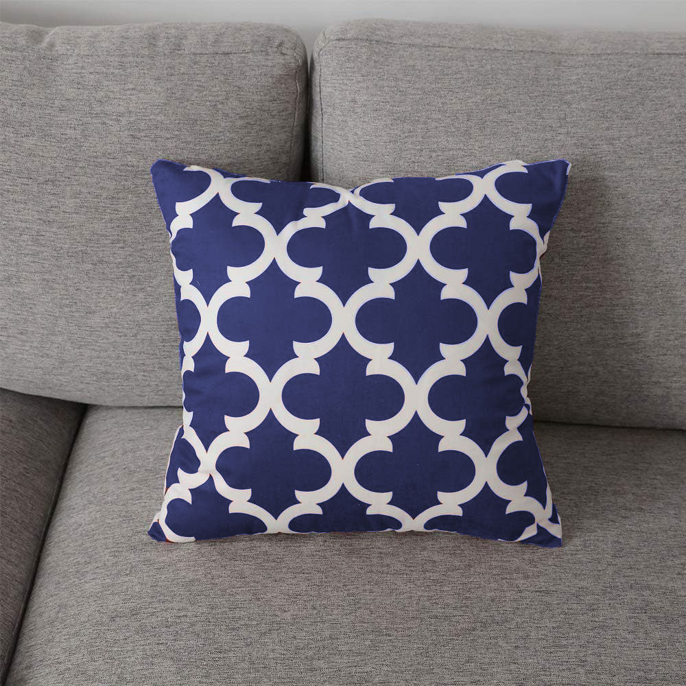 Set of 4Pcs Throw Pillow Cover Geometric Decorative Linen Cushion Pillowcases
