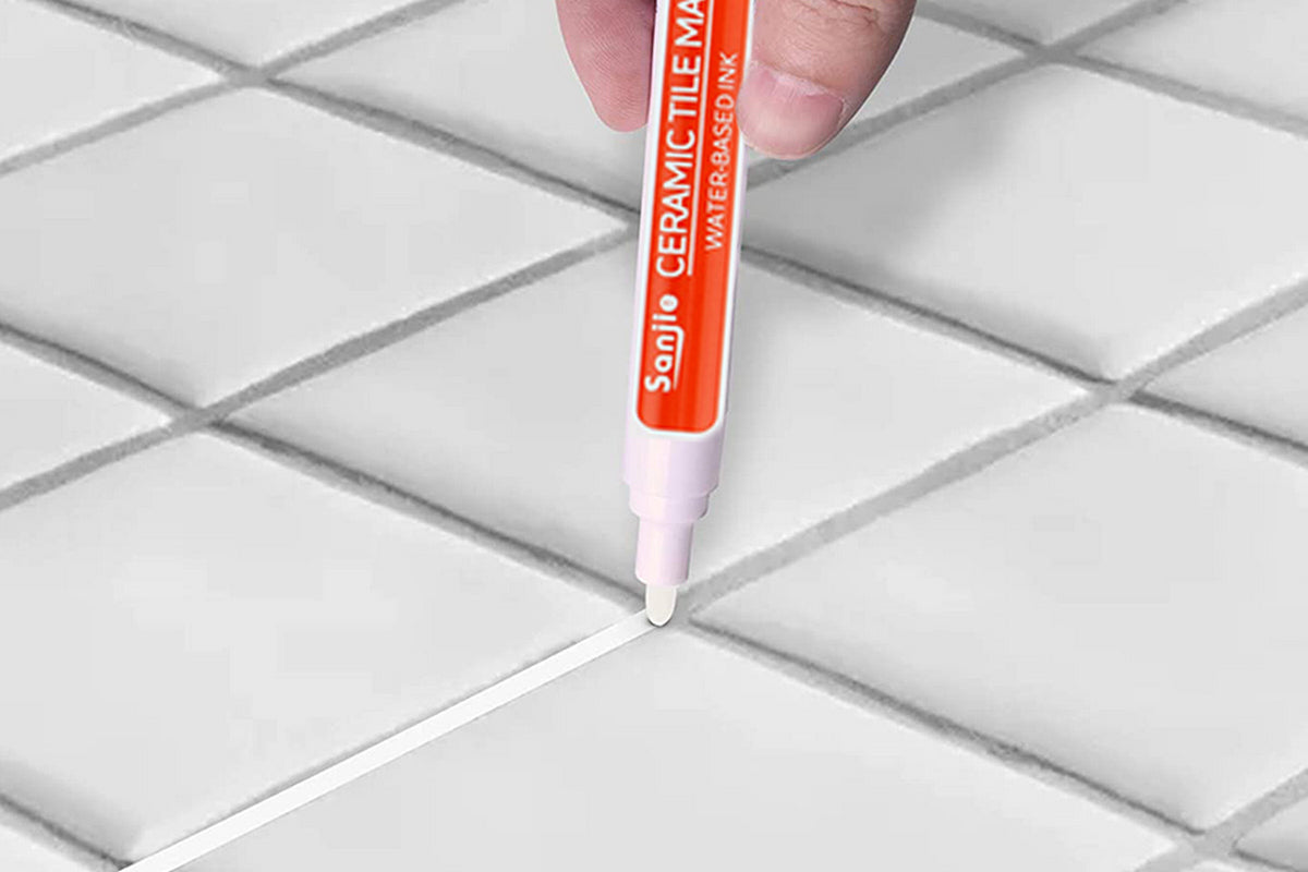 10 Pieces Tile Pen Wall Grout Restorer Pen Repair Marker Grout Filler Pen-Beige