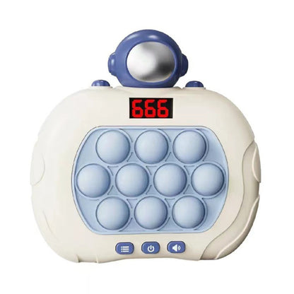 Fast Push Game Pop Puzzle Game Sensory Toys with Digital Display for Kids Blue Spaceman