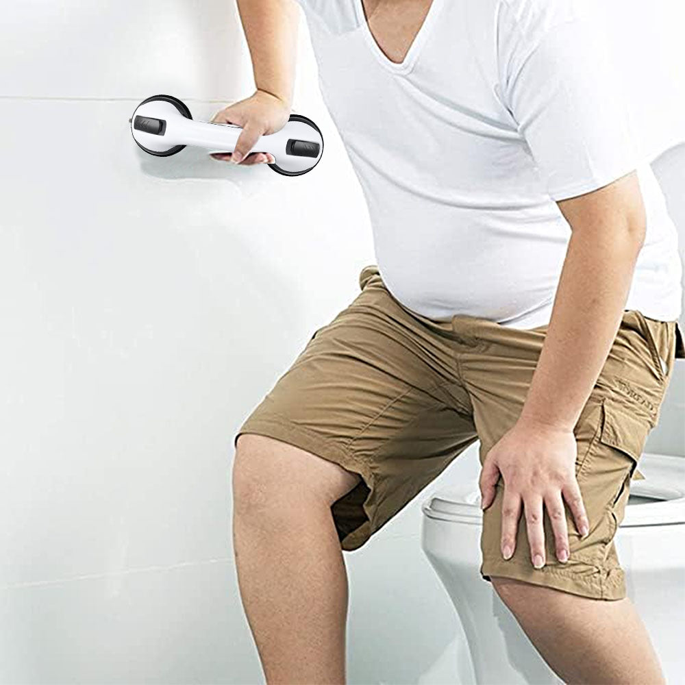 Grab Bars for Showers Suction Cup Handle Bathroom Grab Bar for Seniors Elderly Handicap Children Black