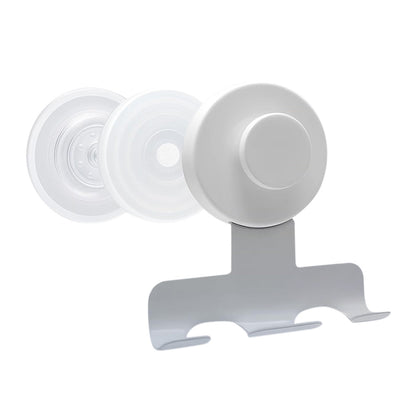 Stainless Steel Suction Cup Razor Holder Wall Mounted Bathroom Shaver Hook-White