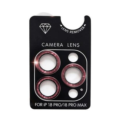 Glitter Camera Lens Protector for iPhone 18 Pro Alumina Glass Lens Cover Red