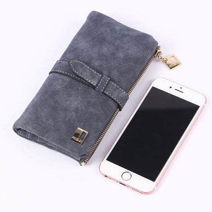 Women Wallet Multi Card Position Clutch Female Multi-Function Coin Purse-Dark Grey