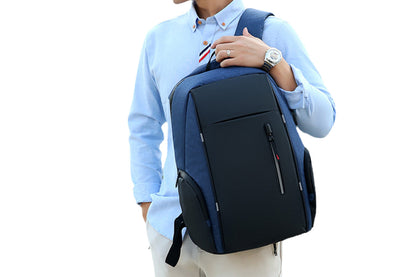 Travel Laptop Backpack with USB Port School Bookbag Fits 15.6 Inch Laptop-Blue