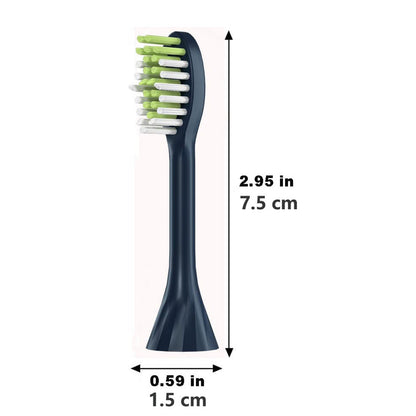 4Pcs Replacement Electric Toothbrush Heads with Dustproof Covers Compatible with Philips HY1100/1200/One Series Deep Blue