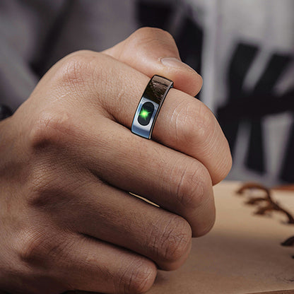 Smart Ring Health Tracker Ring with Touch Control - Black