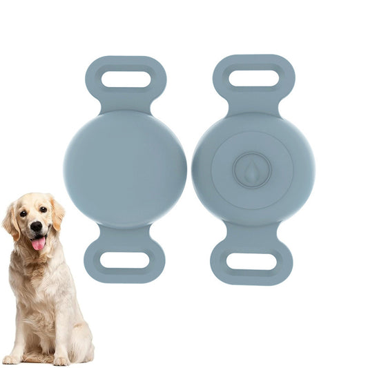 Ultra-Durable Anti-Lost Lightweight Silicone Waterproof Airtag Dog Collar Holder Cat Collar Cover-Blue
