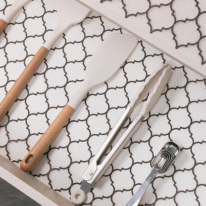 Thick Waterproof Shelf Liner for Kitchen Cabinets Refrigerator & Vanity Drawers Style 2