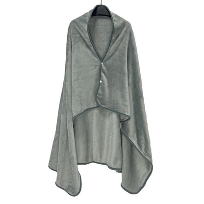 3-in-1 Travel Plane Shawl Blanket Multi-Functional Pillow Cloak Grey