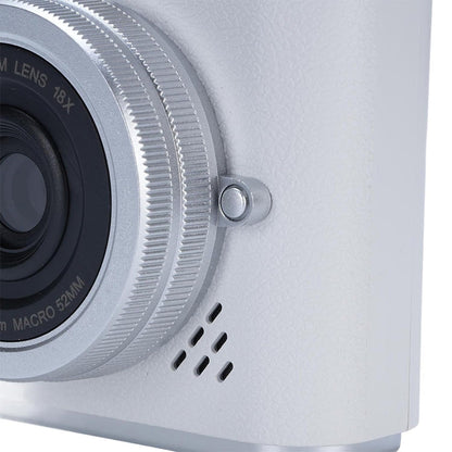 HD 1080P Retro Digital Camera with 2.4-inch Flip Screen for Photos & Video White