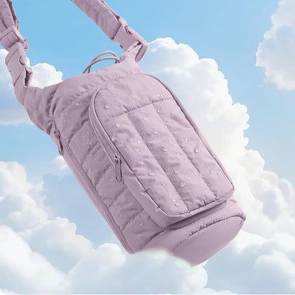 Water Bottle Holder Bag with Strap Crossbody Bag Gym -Purple