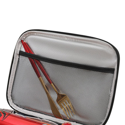Double Layer Insulated Lunch Bag ââ‚?Portable Cooler Food Tote Black