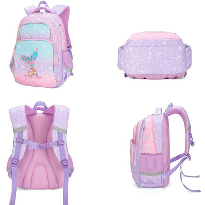 3Pcs Set School Bags Backpack with Insulate Lunch Box Pencil Bag Style 2
