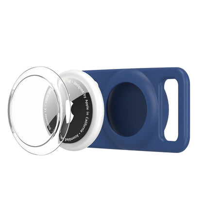 2PCS Waterproof Silicone Dog Collar Holder for Apple AirTag Blue