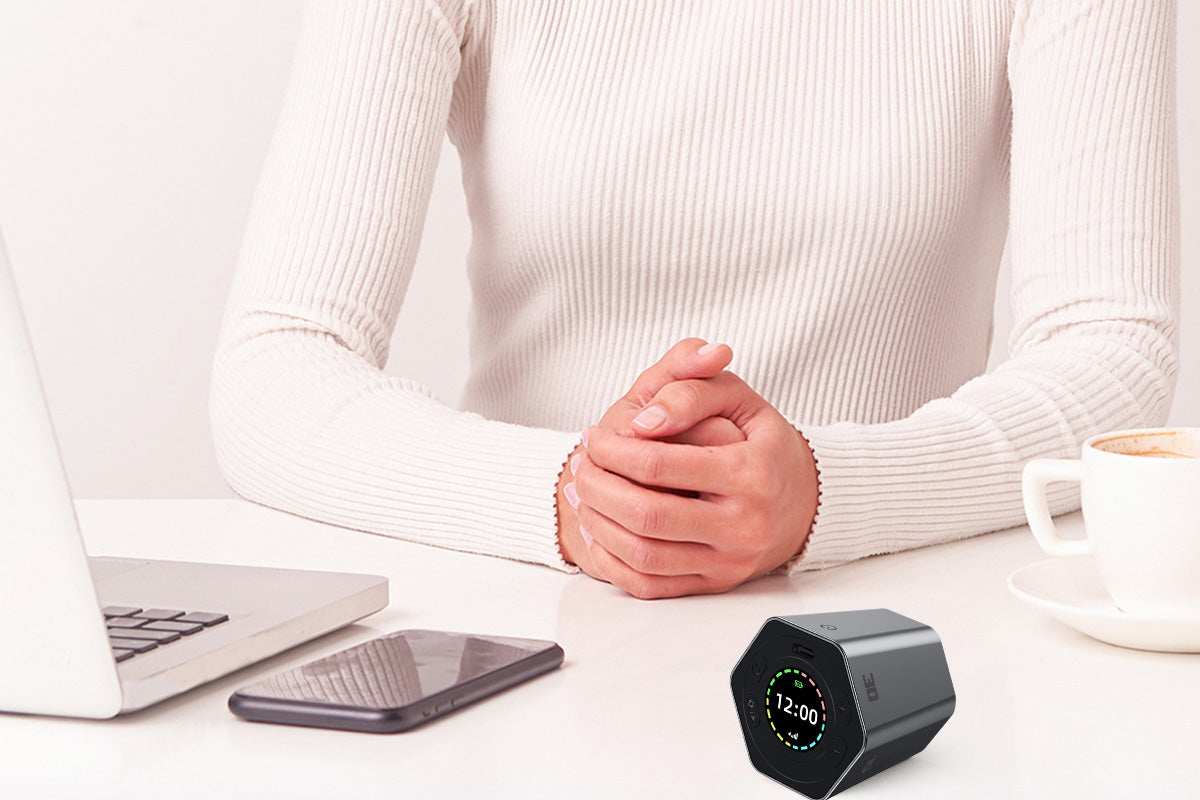 Cube Timer Rotating Timer with Vibration Adjustable Volume Countdown-Grey