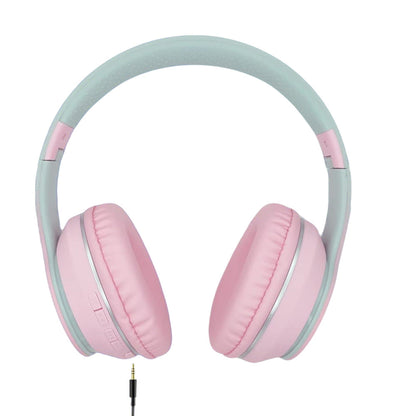 Foldable Kids Wireless Headphones Over Ear Bluetooth Headset with Mic Function Pink