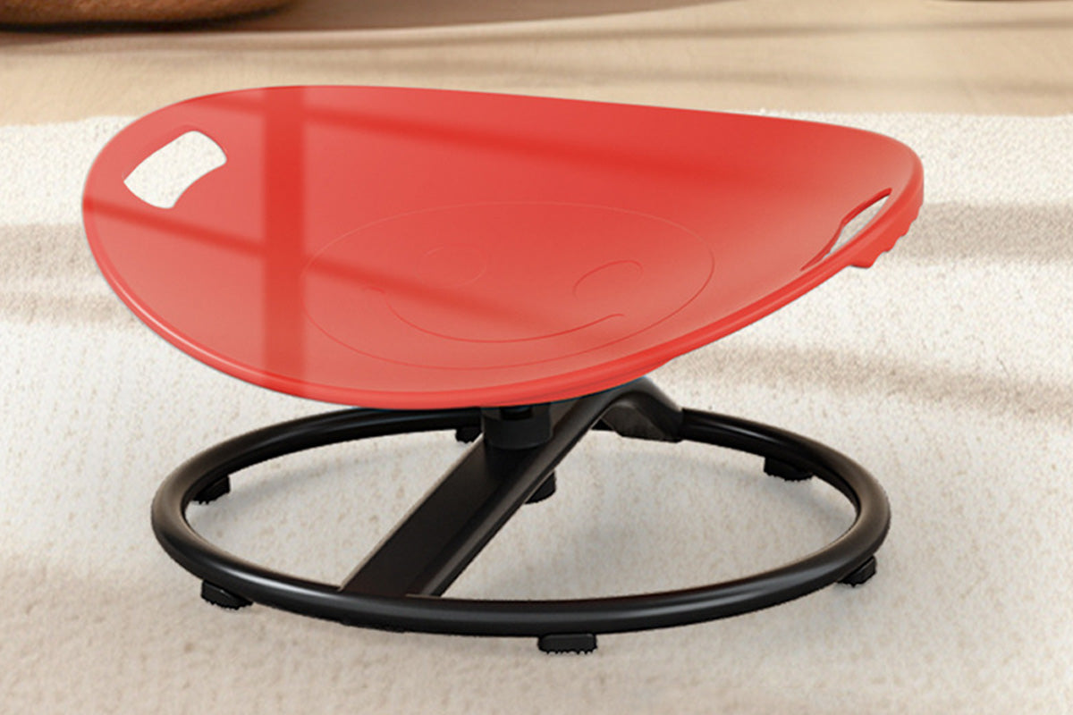 Balance Training Spin Chair for Autistic Little Ones Sensory Spinning Chair 100kg Weight -Red