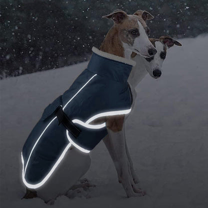 Winter Dog Coat Water Repellent Jacket for Small and Large Breeds Navy