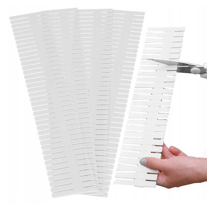 24Pcs Adjustable Drawer Divider DIY Storage Organiser for Cabinets-White