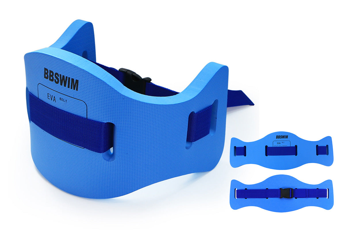 EVA Swimming Floatation Exercise Belt Adjustable Swim Training Equipment Belt Outdoor Swim Training Tools-Blue