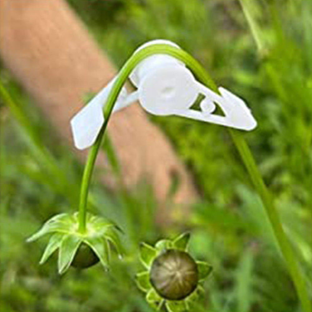 20PCS Adjustable Plant Bender Clip 360 Degrees Low Plant Training Garden Holders White