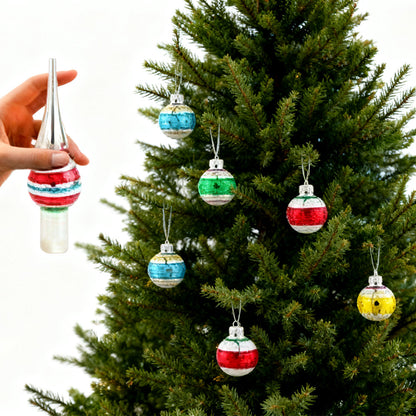Glass Painted Christmas Ornaments Christmas Tree Hanging Decorations-Style 3