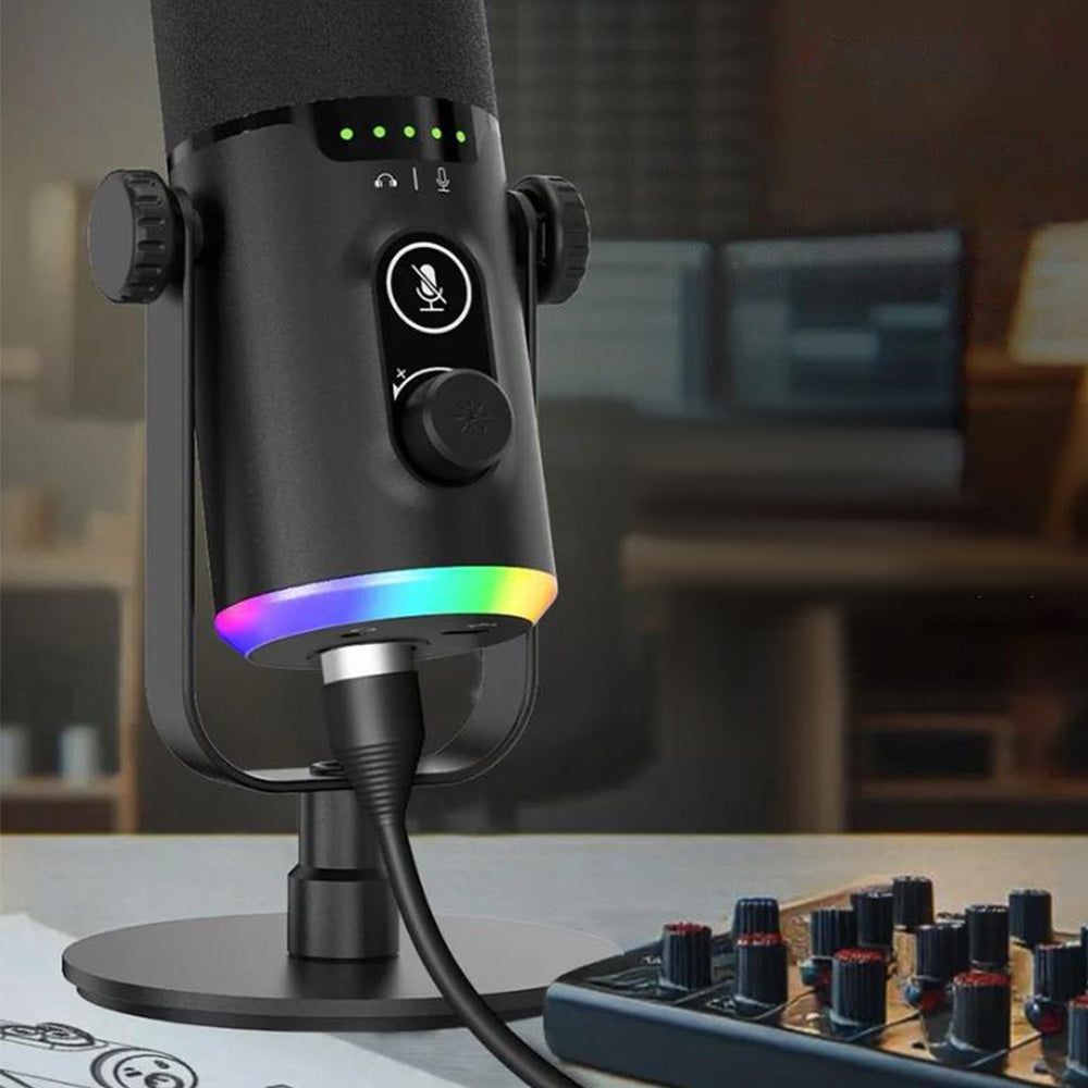RGB Dynamic Gaming Microphone XLR/USB Interface for PC Streaming Podcast Recording Style 2