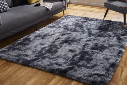 Plush Area Rug Soft Fluffy Carpet - Black