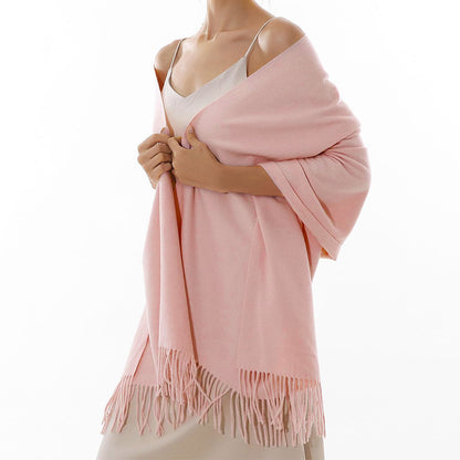 Winter Scarf for Women Shawls Wraps for Evening Dresses Large Warm Soft Scarves-Pink
