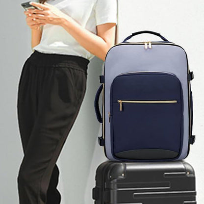 4Pcs Set Travel Luggage Bags 40L Backpack fits 17 inch Laptop with 3 Packing Cubes Navy