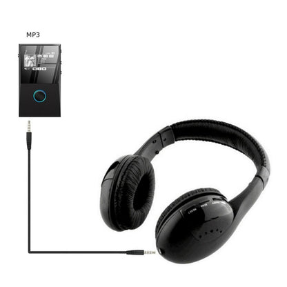 5-In-1 Home Headset Wireless TV Radio Headphones with Microphone