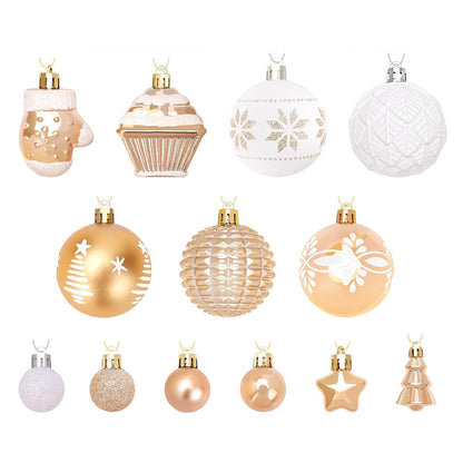 42-Piece Christmas Tree Ornament Set Holiday Hanging Decorations for Home Style 2