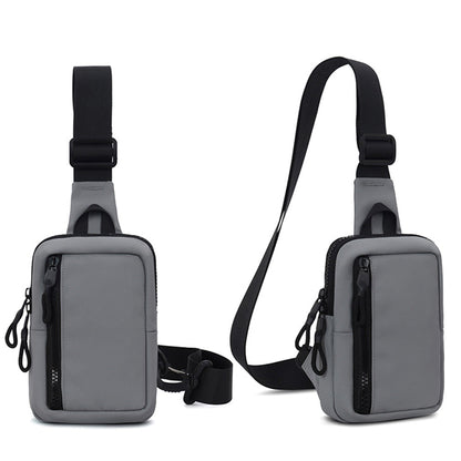 Small Crossbody Bag for Men Women Mini Sling Bag Travel Running Phone Daypack Grey