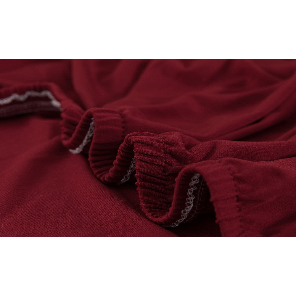 Elastic Stretch Sofa Cover Soft Double-Seater Sofa Cover Non-Slip Sofa Protective Cover -Wine Red