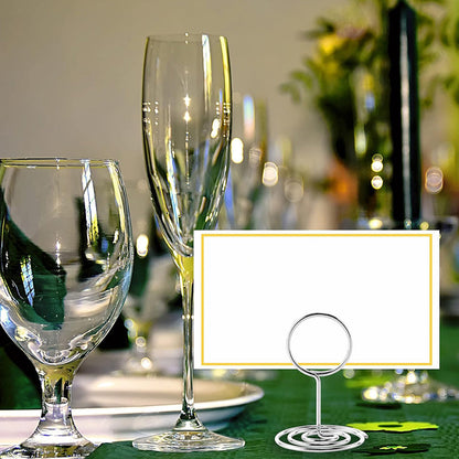 30Pcs Set Table Number Holders Place Card Name Menu Clips Table Sign Holders for Wedding Party Silver