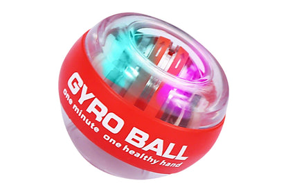 6 Color LED Gyroscope Wrist Exercise Ball Strength Trainer Muscle Training-Red
