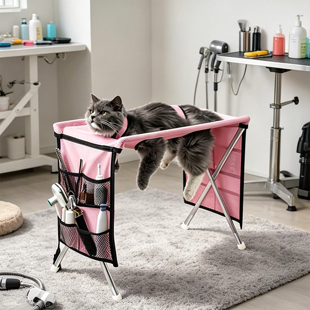 Pet Grooming Hammock Bed Dog Nail Cutting Hammock - Pink