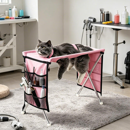 Pet Grooming Hammock Bed Dog Nail Cutting Hammock - Pink